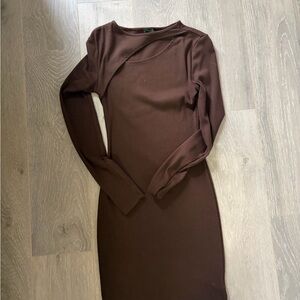 Wild Fable Chocolate Long Sleeve Dress